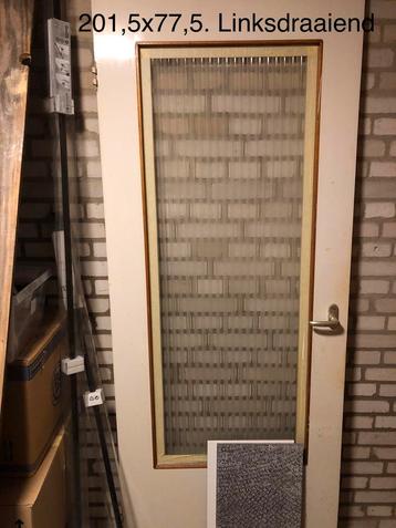 Gratis binnendeur stomp linksdraaiend 201,5x77,5 met glas beschikbaar voor biedingen
