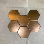 Wandtegel Hexagon brons goud, Nieuw, Wandtegels, Keramiek, 5 tot 10 m²