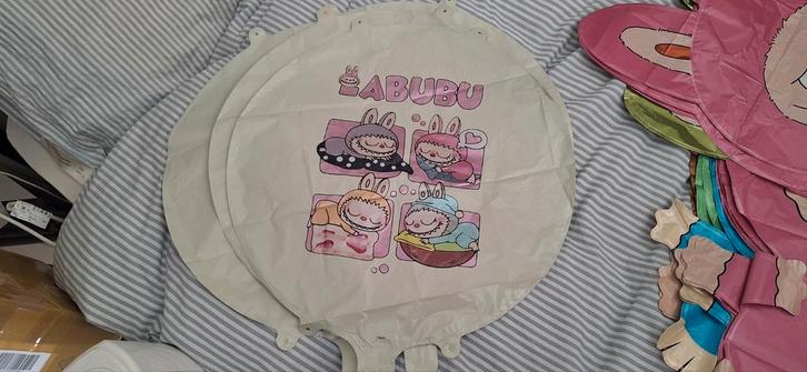 Labubu ballon rond €5 per stuk, Hobby en Vrije tijd, Feestartikelen, Nieuw, Versiering, Geboorte of Huwelijk, Ophalen of Verzenden