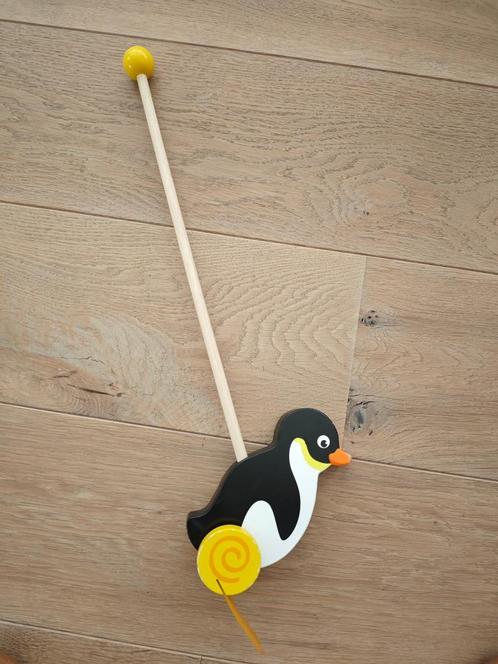 Duwstok Viga Pinguin, Kinderen en Baby's, Speelgoed | Houten speelgoed, Gebruikt, Duw- of Trekspeelgoed, Ophalen of Verzenden