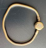Pandora armband verguld 17cm, Verzenden, Zo goed als nieuw, Goud, Zilver