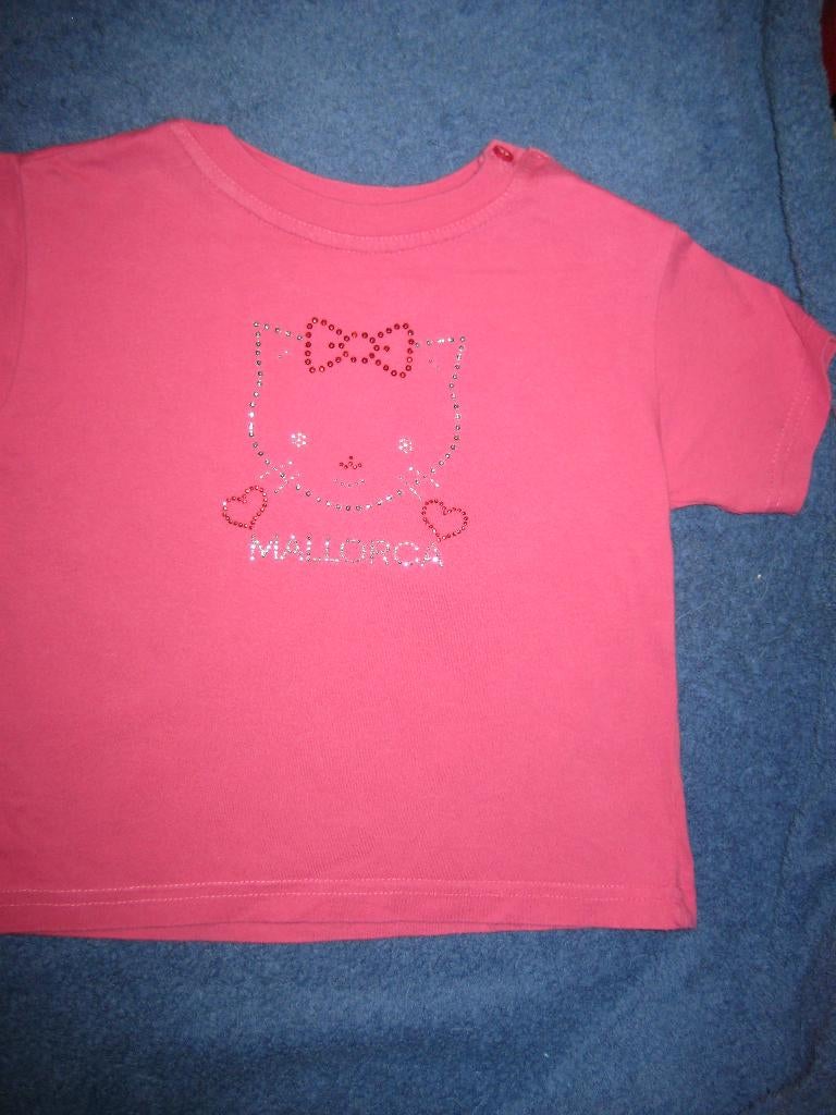 Roze Hello KItty shirt, 86, 18m, Curie Montero, Ophalen of Verzenden, Zo goed als nieuw, Meisje, Shirtje of Longsleeve