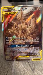 Arceus & Dialga & Palkia GX - Topstaat!, Ophalen of Verzenden, Zo goed als nieuw, Losse kaart, Foil
