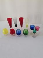 vintage gekleurde glazen, Antiek en Kunst, Antiek | Glas en Kristal, Ophalen of Verzenden