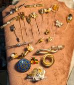 Lot Vintage spelden pins broches, Sieraden, Tassen en Uiterlijk, Antieke sieraden, Ophalen of Verzenden, Overige materialen, Broche