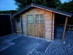 GRATIS Tuinhuis met Berging en DAKPAN Platen, Tuin en Terras, Tuinhuizen, Ophalen of Verzenden, Zo goed als nieuw, Hout, 200 tot 400 cm