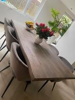 Eettafel + 6 stoelen, Huis en Inrichting, Tafels | Eettafels, Ophalen, Gebruikt, 200 cm of meer, 50 tot 100 cm