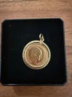 Gouden Wilhelmina tientje hanger, Ophalen, Zo goed als nieuw, Dame of Heer, Goud