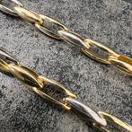 14 karaat gouden ketting bicolour dik schakel, Ophalen of Verzenden, Nieuw, Goud