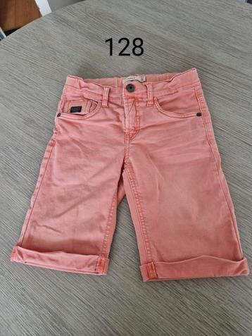 Korte spijkerbroek maat 128 roze name it  beschikbaar voor biedingen