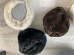 Drie mutsen van echt bont, Kleding | Dames, Mutsen, Sjaals en Handschoenen, Ophalen of Verzenden, Gedragen, Muts