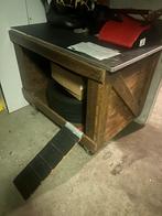 Houten Werkbank/Opbergkast op Wielen. Konijnenhok honden hok, Ophalen of Verzenden, 90 cm of meer, Konijn, 110 cm of meer