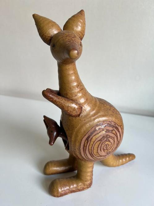 Vintage Lisa Larson Gustavsberg Kangeroe met Baby in buidel, Antiek en Kunst, Kunst | Designobjecten, Ophalen of Verzenden