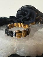 Tijgeroog obsidiaan zilver beschermt vertrouwen geluk moed, Bruin, Nieuw, Ophalen of Verzenden, Met bedels of kralen