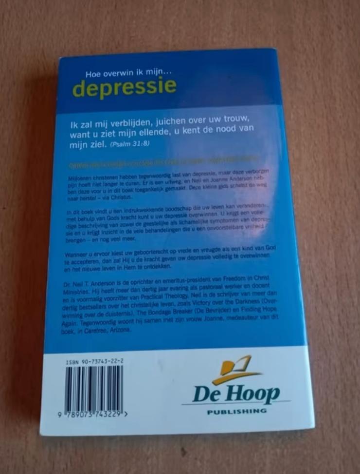 Neil T. Anderson - Overwinning over depressie, Boeken, Ophalen of Verzenden, Zo goed als nieuw