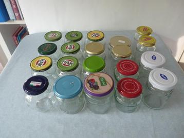 20 glazen potten met schroefdeksel jam-inmaak-bewaar beschikbaar voor biedingen