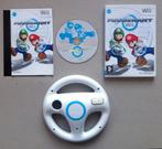 Mario Kart + origineel stuurtje wit voor de Nintendo Wii, Racen en Vliegen, Ophalen of Verzenden, Zo goed als nieuw, 3 spelers of meer