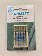 Schmetz microtex naaimachinenaalden, Hobby en Vrije tijd, Naaien en Fournituren, Ophalen of Verzenden, Nieuw, Garen of Naald(en)