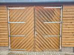 Schuurdeuren 4 x 2 st, Ophalen, Gebruikt, Garagedeur, Hout
