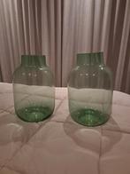 Set van 2 vazen, Ophalen, Zo goed als nieuw, Glas, Minder dan 50 cm