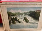 Schoolplaat waterval bij Schaffhausen, Antiek en Kunst, Antiek | Schoolplaten, Ophalen of Verzenden, Natuur en Biologie
