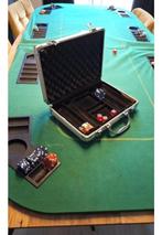 Casino poker tafel  met fiches, Vijf spelers of meer, Ophalen, Gebruikt