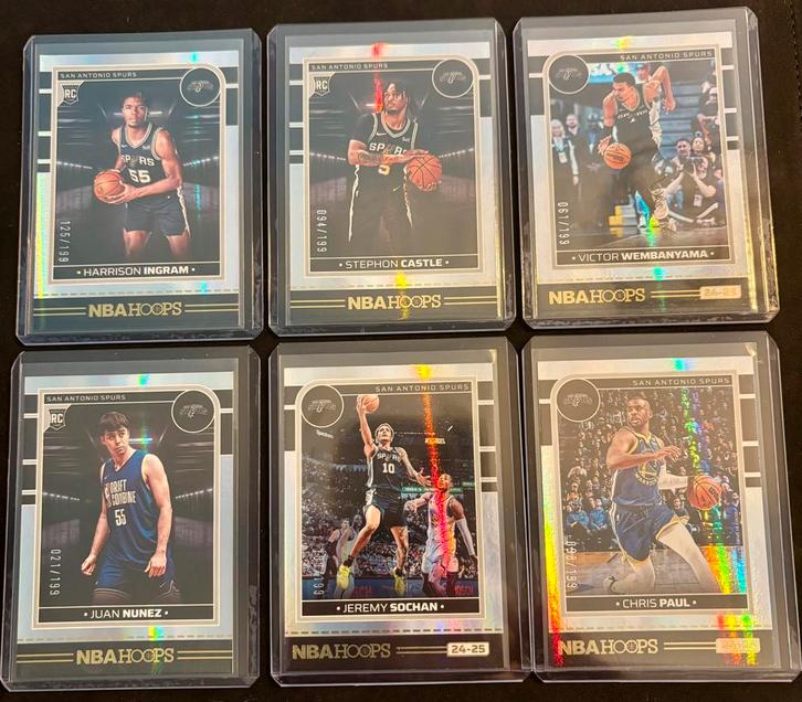 13x San Antonio Spurs All Numbered/199 NBA Trading Cards, Hobby en Vrije tijd, Verzamelkaartspellen | Overige, Zo goed als nieuw