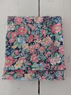 Prachtige bloemenstof - blauw, roze, geel, groen, Ophalen of Verzenden, Nieuw, Blauw, Katoen