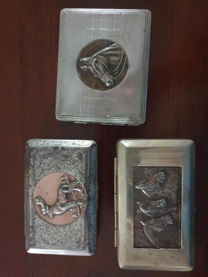 Oude Tabaksdozen & Sigarettenhouder, Antiek en Kunst, Antiek | Overige Antiek, Ophalen of Verzenden
