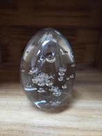 Glazen Ei met Luchtbellen presse-papier, Antiek en Kunst, Antiek | Glas en Kristal, Ophalen of Verzenden