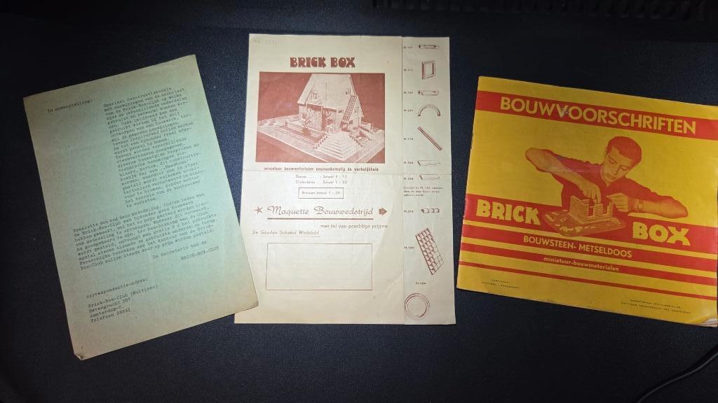 Vintage Brick Box Bouwstenen- & Metseldoos set, Kinderen en Baby's, Speelgoed | Bouwstenen, Gebruikt, Ophalen of Verzenden