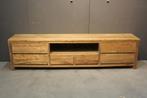 groot lang teakhouten tv meubel 240, Verzenden, Teakhout, Nieuw, 200 cm of meer