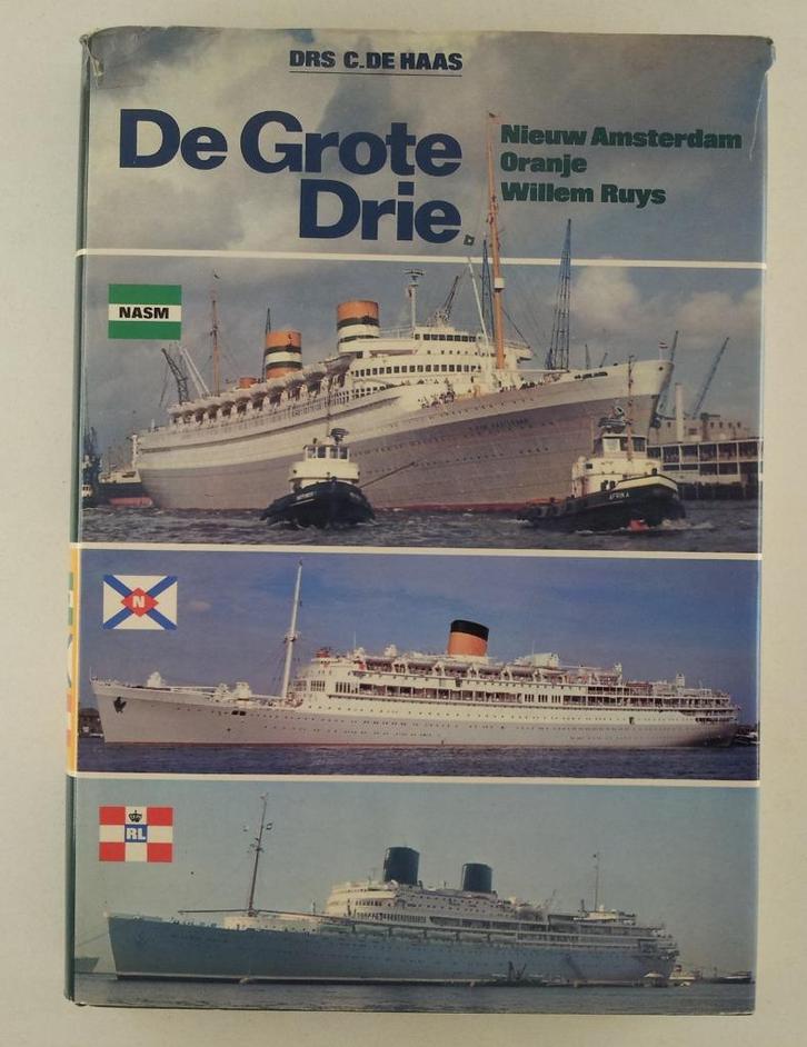 Haas, Drs. C. de - De grote drie / Nieuw Amsterdam, Boeken, Vervoer en Transport, Gelezen, Boot, Verzenden