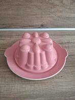 Roze puddingvorm met onderbord Petrus Regout Maastricht, Antiek en Kunst, Ophalen of Verzenden