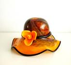 Grote vintage Murano glas hoed / vaas, Ophalen of Verzenden