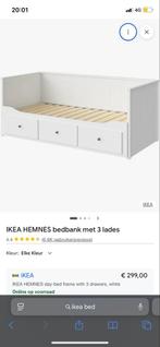 IKEA Hemnes bedbank met 3 lades, Ophalen, Gebruikt, Eenpersoons, Wit