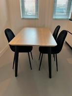 Eettafel met 3 stoelen, Huis en Inrichting, Tafels | Eettafels, Ophalen, Gebruikt, 100 tot 150 cm, 50 tot 100 cm