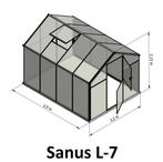 Broeikas Sanus Polycarbonaat MEERDERE MATEN, Nieuw, Aluminium, Kweekkas, Polycarbonaat