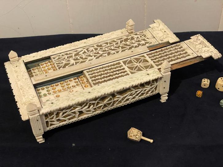 prisoner of war van rond 1800 dominospel tolletje volkskunst, Antiek en Kunst, Antiek | Overige Antiek, Ophalen of Verzenden