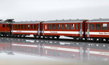 Set van 3 Nieuwe Personenwagons van de Furka-Oberalp [H0m] beschikbaar voor biedingen