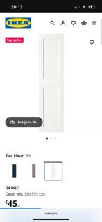 Nieuwe Grimo kastdeur Ikea 50x195 cm zonder scharnier, Ophalen, 50 tot 100 cm, Zo goed als nieuw, 150 tot 200 cm