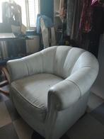 Wit leder Fautteil, Ophalen, Zo goed als nieuw