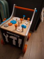 Loopkar met gereedschap - Brico Kids Janod, Kinderen en Baby's, Ophalen, Zo goed als nieuw, Duw- of Trekspeelgoed