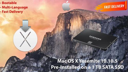 Mac OS X Yosemite 10.10.5 VoorGeïnstalleerd op SSD van 1TB, Computers en Software, Besturingssoftware, Nieuw, MacOS, Ophalen of Verzenden