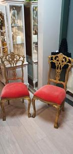 Antieke Franse Stoeltjes - Set van Twee, Ophalen of Verzenden