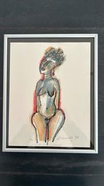 Zeefdruk van een vrouw, schilder Corneille, Ophalen