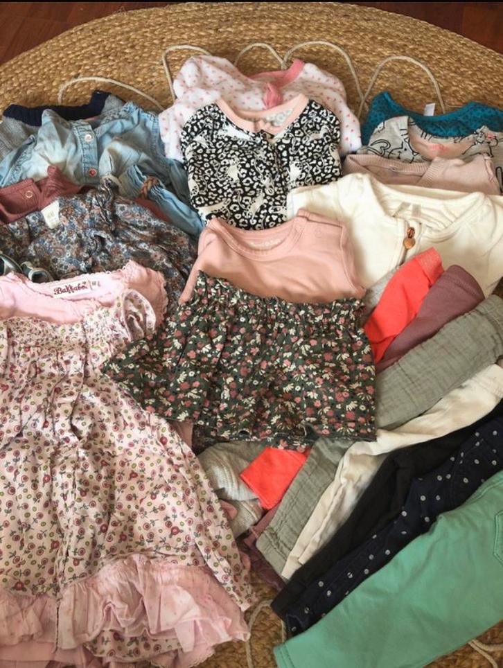 Meiden Kledingpakket Maat 68 - 25 Stuks, Kinderen en Baby's, Babykleding | Baby-kledingpakketten, Gebruikt, Maat 68, Ophalen of Verzenden