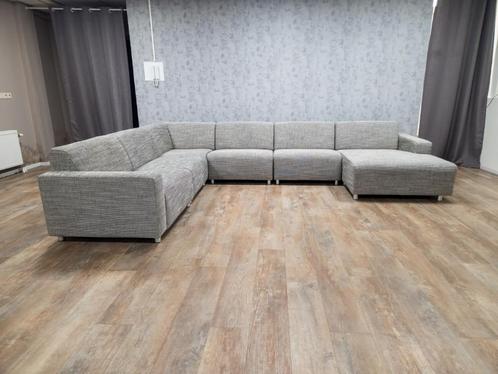 Mooi Grijs Groot Elementen U Bankstel, Huis en Inrichting, Banken | Bankstellen, Zo goed als nieuw, Hoekbank, Overige maten, 300 cm of meer