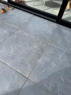 Partij (+50) keramische tegels op beton 80x80 als nieuw, Ophalen, Zo goed als nieuw, Keramiek, Terrastegels