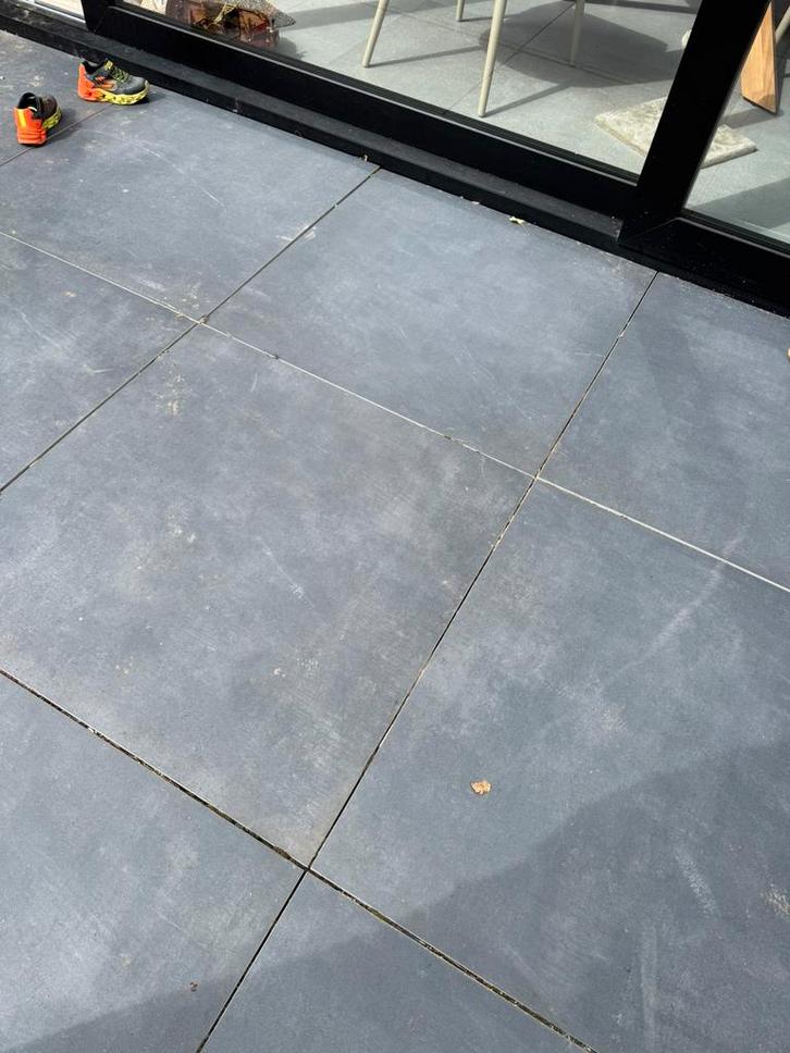 Partij (40st) keramische tegels op beton 80x80 als nieuw, Tuin en Terras, Tegels en Klinkers, Zo goed als nieuw, Terrastegels